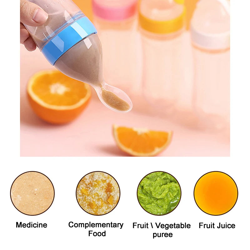 MNS Newborn Baby Squeezing Feeding Bottle