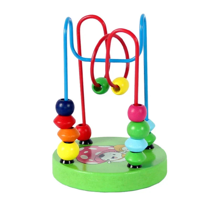 MNS Wooden Roller Coaster Bead Maze for Toddlers
