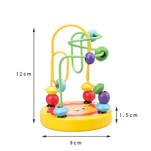 MNS Wooden Roller Coaster Bead Maze for Toddlers