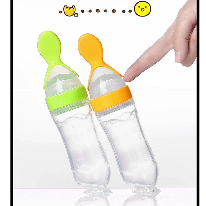 MNS Newborn Baby Squeezing Feeding Bottle