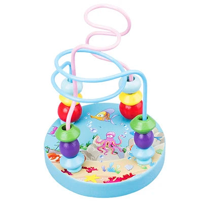 MNS Wooden Roller Coaster Bead Maze for Toddlers